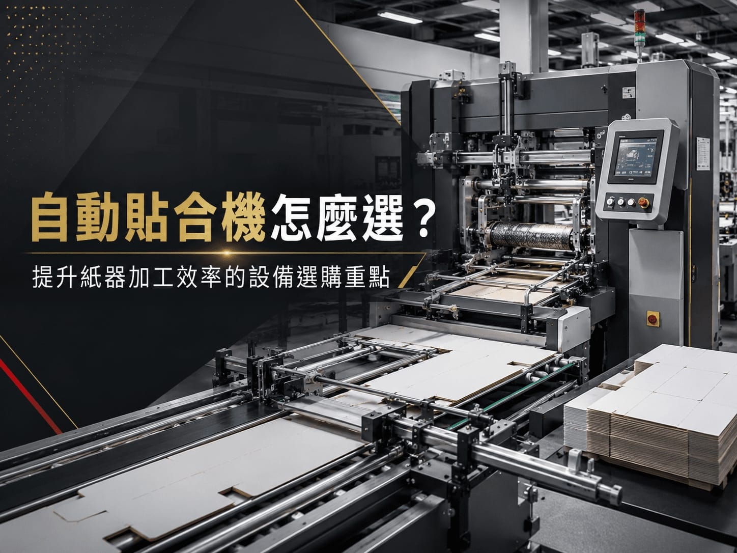 自動貼合機怎麼選？提升紙器加工效率的設備選購重點